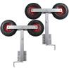 Boat Trailer Double Wheel Bow Support Set of 2 - 59-84 cm