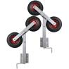 Boat Trailer Double Wheel Bow Support Set of 2 - 59-84 cm