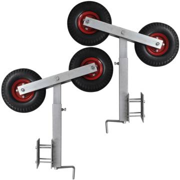 Boat Trailer Double Wheel Bow Support Set of 2 - 59-84 cm