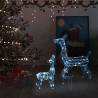 Acrylic Reindeer Family Christmas Decoration 160 LED Cold White Colour cold white Quantity in Package 1 Number of LEDs 