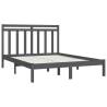 Grey Solid Wood Bed Frame 140x190 cm | Hipomarket UK