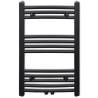 Bathroom Heated Towel Rail Radiator Curve 500x764 mm Black