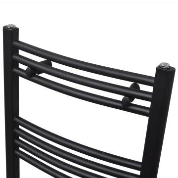 Bathroom Heated Towel Rail Radiator Curve 500x764 mm Black