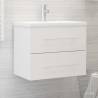 Sink Cabinet White 60x38.5x48 cm Engineered Wood Colour white Size 60 x 38.5 x 48 cm Number of 1 Number of Pieces 