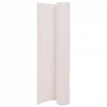 Double-Sided Garden Fence 110x500 cm White - Durable & Stylish