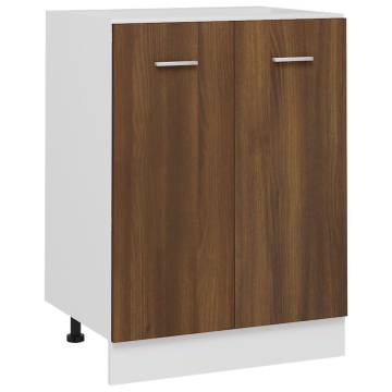 Bottom Cabinet Brown Oak - Stylish Kitchen Storage Solution