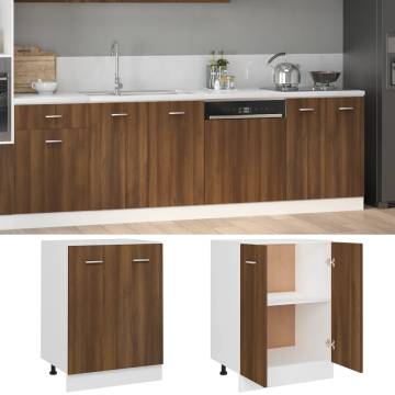 Bottom Cabinet Brown Oak - Stylish Kitchen Storage Solution