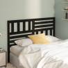 Stylish Black Pine Bed Headboard - 126x4x100 cm