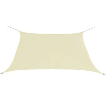 Sunshade Sail Oxford Fabric Square 3.6x3.6 m Cream - Hipomarket