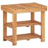 Shoe Rack 50x32x45 cm - Solid Acacia Wood | Hipo Market