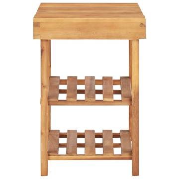 Shoe Rack 50x32x45 cm - Solid Acacia Wood | Hipo Market