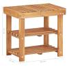 Shoe Rack 50x32x45 cm - Solid Acacia Wood | Hipo Market