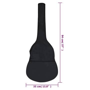 Guitar Bag for 3/4 Classical Guitar - Black Fabric | HipoMarket