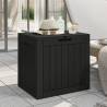 Garden Storage Box Black 55.5x43x53 cm Polypropylene Colour black 