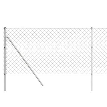 Chain Link Fence Silver 0.8x25 m | Durable & Secure