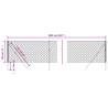 Chain Link Fence Silver 0.8x25 m | Durable & Secure