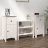 Sideboards 2 pcs White 40x35x80 cm Solid Wood Pine Colour white Quantity in Package 2 Model bedside cabinet 