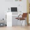 Desk High Gloss White 100x55x75 Engineered Wood Colour high gloss white 