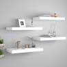 Floating Wall Shelves 4 pcs White 50x23x3.8 cm MDF Colour white Size 50 x 23 x 3.8 cm Quantity in Package 4 Number of Pieces 1 