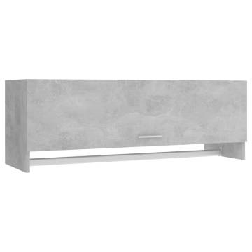 Compact Concrete Grey Wardrobe - Durable & Stylish Storage