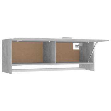 Compact Concrete Grey Wardrobe - Durable & Stylish Storage