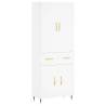 Stylish Highboard White - 69.5x34x180 cm | HipoMarket