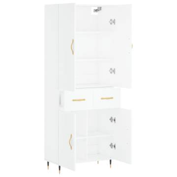 Stylish Highboard White - 69.5x34x180 cm | HipoMarket