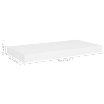 Stylish Floating Wall Shelves - Set of 4 in White | HipoMarket