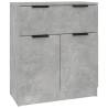 Minimalist Sideboards - 3 pcs Concrete Grey Engineered Wood