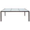 Garden Dining Table Brown - 200x200 cm Poly Rattan | Hipo Market