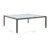 Garden Dining Table Brown - 200x200 cm Poly Rattan | Hipo Market