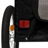 Durable Pet Bike Trailer - Black Oxford Fabric & Iron