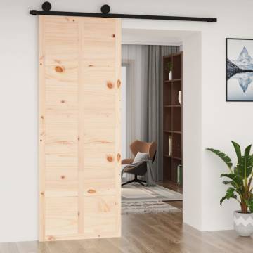 Barn Door 80x1.8x214 cm Solid Wood Pine | HipoMarket