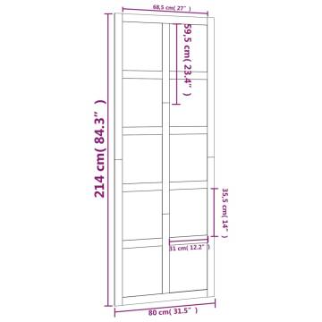 Barn Door 80x1.8x214 cm Solid Wood Pine | HipoMarket