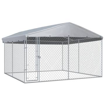 Outdoor Dog Kennel with Roof - 382x382 cm | HipoMarket UK