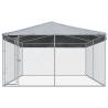 Outdoor Dog Kennel with Roof - 382x382 cm | HipoMarket UK