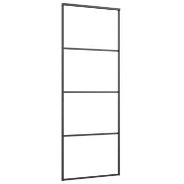 Sliding Door Aluminium & ESG Glass 76x205 cm - Black