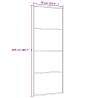 Sliding Door Aluminium & ESG Glass 76x205 cm - Black