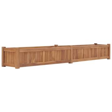 Raised Bed 200x30x25 cm Solid Teak Wood - Stylish Planter