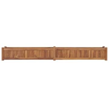 Raised Bed 200x30x25 cm Solid Teak Wood - Stylish Planter