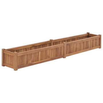 Raised Bed 200x30x25 cm Solid Teak Wood - Stylish Planter