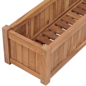 Raised Bed 200x30x25 cm Solid Teak Wood - Stylish Planter