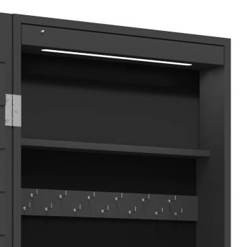 Stylish Black Mirror Jewellery Cabinet with LED Lights