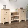 Sideboards 2 pcs 40x35x80 cm Solid Wood Pine Colour natural Quantity in Package 2 Model bedside cabinet 