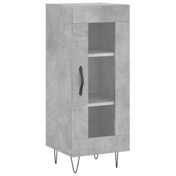 Stylish Highboard Concrete Grey | Durable Engineered Wood