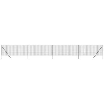 Anthracite Wire Mesh Fence - Durable Galvanised Steel 1x10m