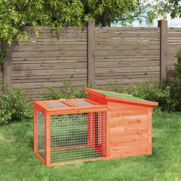 Rabbit Hutch Brown - Solid Wood Pine - 100.5x54x55 cm