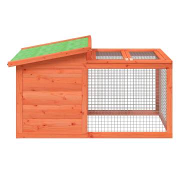 Rabbit Hutch Brown - Solid Wood Pine - 100.5x54x55 cm