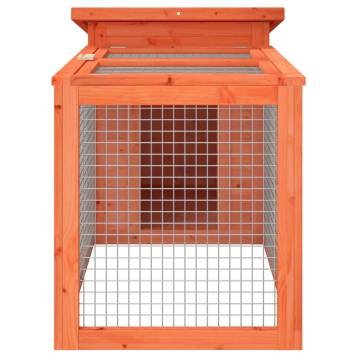 Rabbit Hutch Brown - Solid Wood Pine - 100.5x54x55 cm