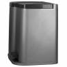 Curver Duo Pedal Bin Deco 15L with 6L Inner Buckets - Light Grey